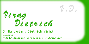 virag dietrich business card