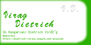 virag dietrich business card